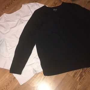 Denim & Co Long Sleeve Stretch Henleys~A3127~XL